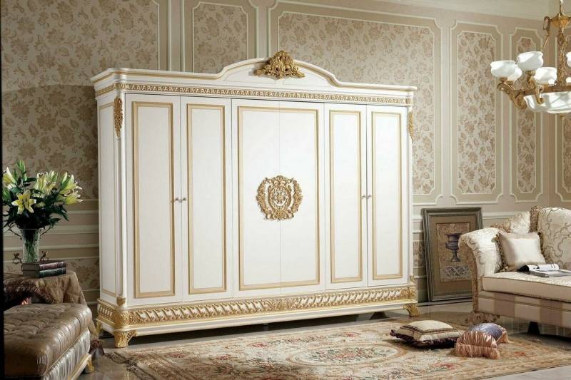 JVmoebel Kleiderschrank Kleiderschrank Schlafzimmer Holz Schrank Antik Stil Barock Rokoko von JVmoebel