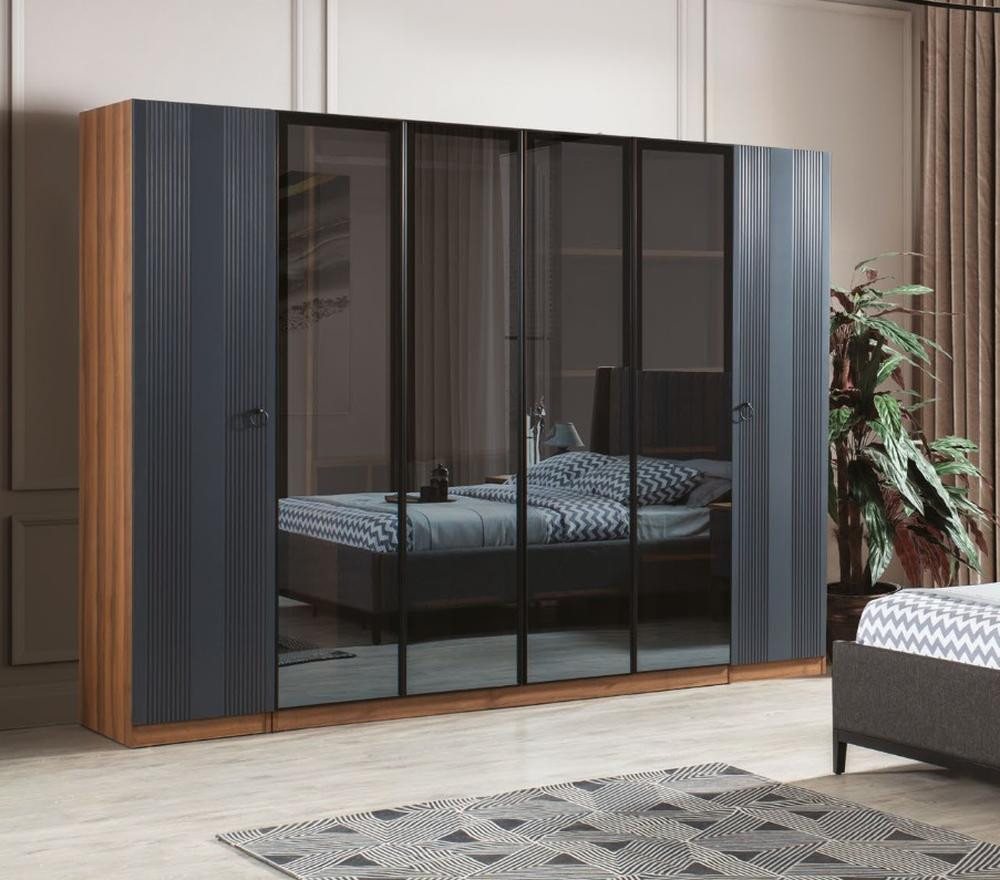 JVmoebel Kleiderschrank Moderne Schlafzimmer Möbel Holz Schrank mit 6 Türen (1-St., 1x Kleiderschrank) Made in Europa von JVmoebel