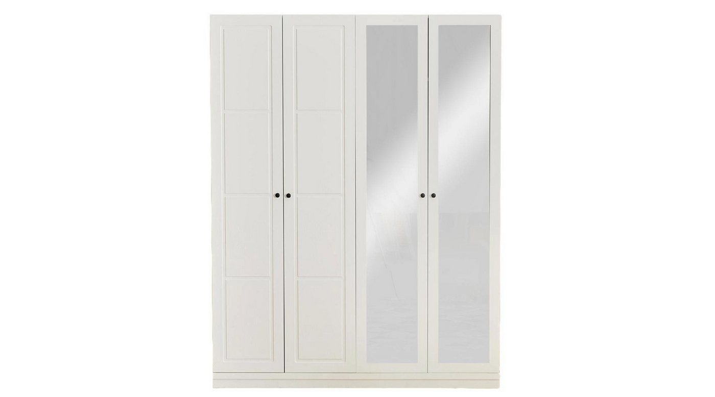 JVmoebel Kleiderschrank Kleiderschrank Schrank Mit Glasfront Stoffschrank Weiß Holz (1-St., Kleiderschrank) Made in Europa von JVmoebel