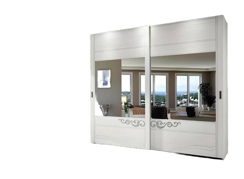 JVmoebel Kleiderschrank Moderner Schrank Regal Aufbewahrung Garderobe mit Spiegel (Kleiderschrank) Made in Europa von JVmoebel