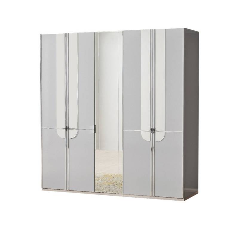 JVmoebel Kleiderschrank Spiegel Schrank Schlafzimmerschrank Grau Holzschrank Modern (1-St., Kleiderschrank) Made in Europa von JVmoebel