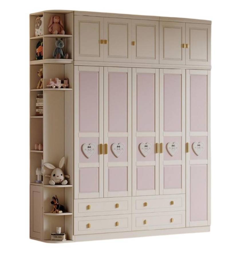 JVmoebel Kleiderschrank Kleiderschrank Weiß aus Holz für Kinderzimmer – Garderobenschrank Made in Europe von JVmoebel