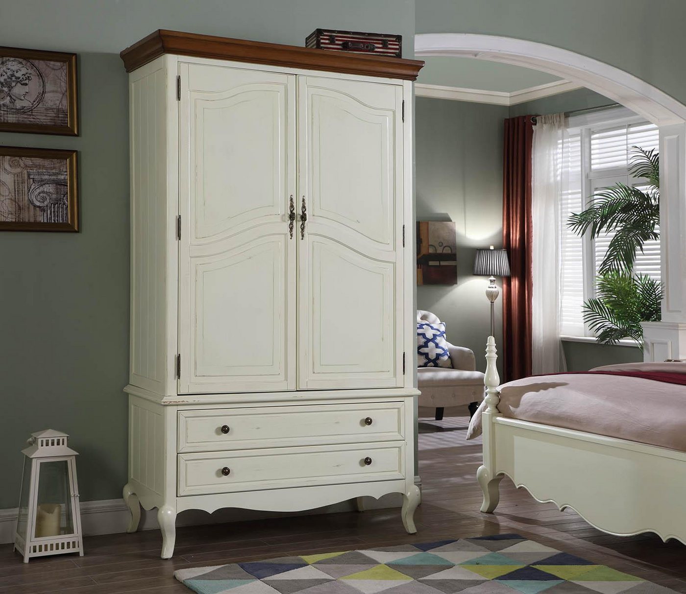 JVmoebel Kleiderschrank Landhaus Stil Möbel Schränke Schlafzimmer Weiß Schrank Weiß Made in Europa JVmoebel Kleiderschrank Landhaus Stil Möbel Schränke Schlafzimmer Weiß Schrank Weiß Made in Europa von JVmoebel