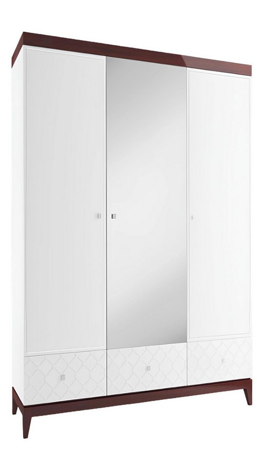 JVmoebel Kleiderschrank Schrank Holz Wandschrank Edler Hotel TARANKO Weiß Made in Europa von JVmoebel
