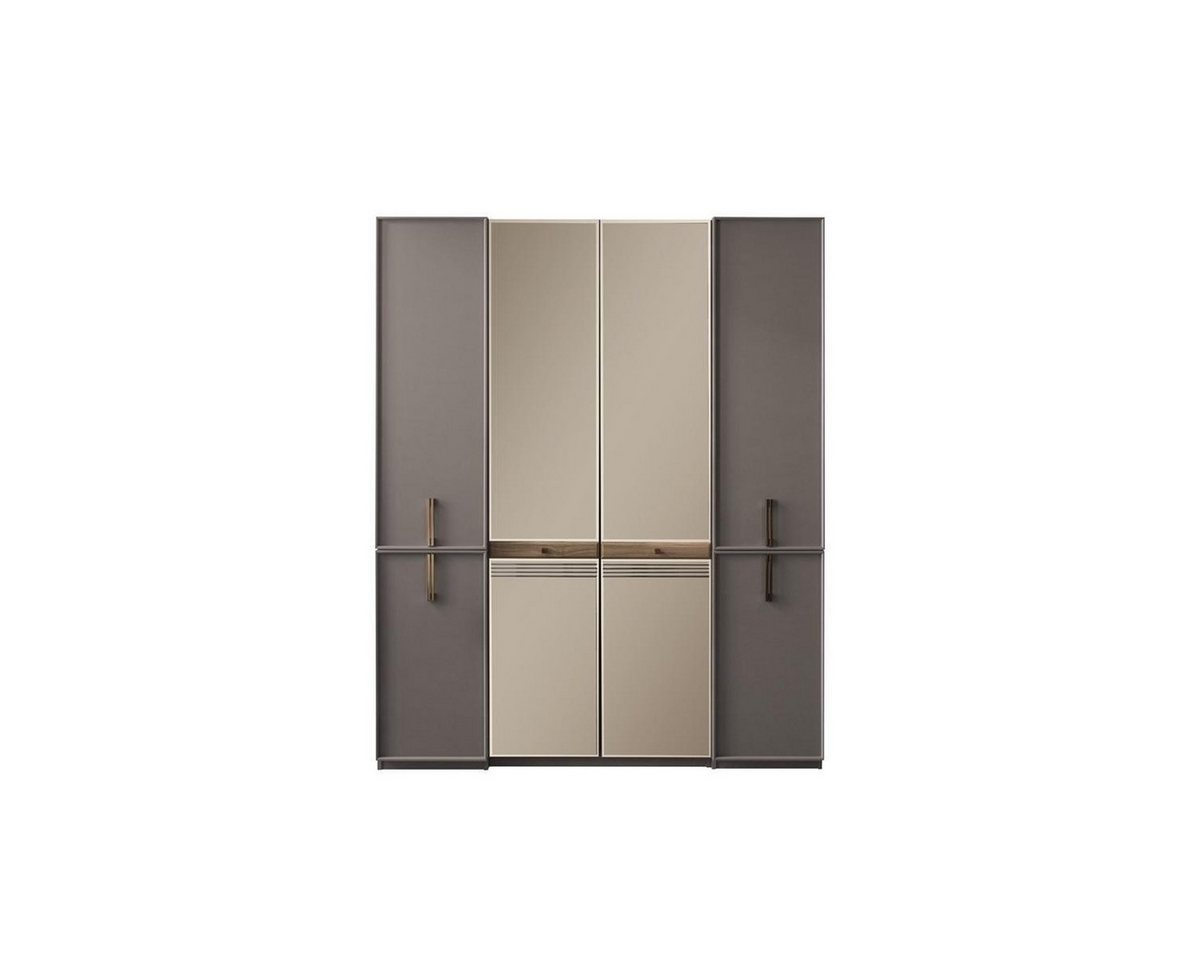 JVmoebel Kleiderschrank Moderner Holzkleiderschrank in Grau mit Spiegel (1-St., 1x Kleiderschrank) Made in Europa von JVmoebel