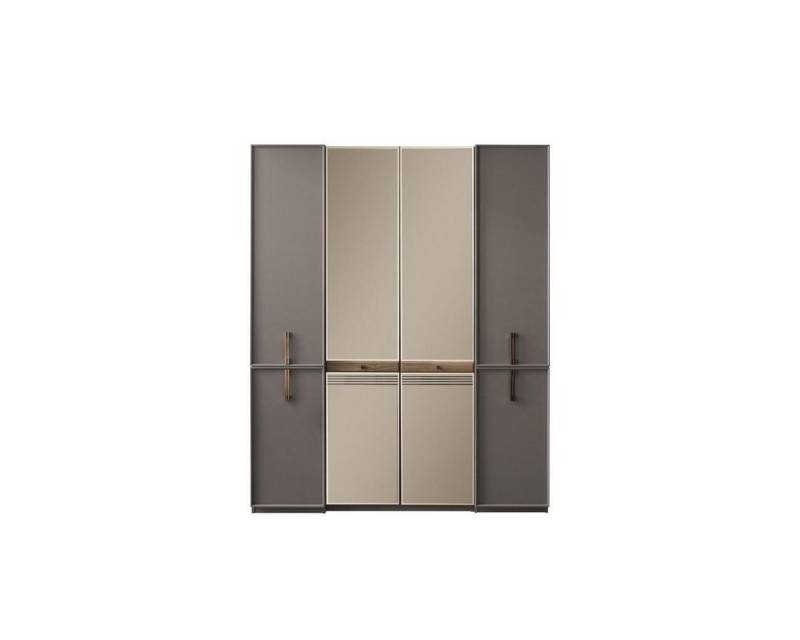 JVmoebel Kleiderschrank Moderner Holzkleiderschrank in Grau mit Spiegel (1-St., 1x Kleiderschrank) Made in Europa von JVmoebel
