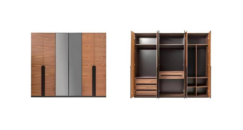 JVmoebel Kleiderschrank Moderner rustikaler Garderobenschrank aus Holz für das Schlafzimmer (1-St., 1x nur Kleiderschrank) Made in Europa von JVmoebel