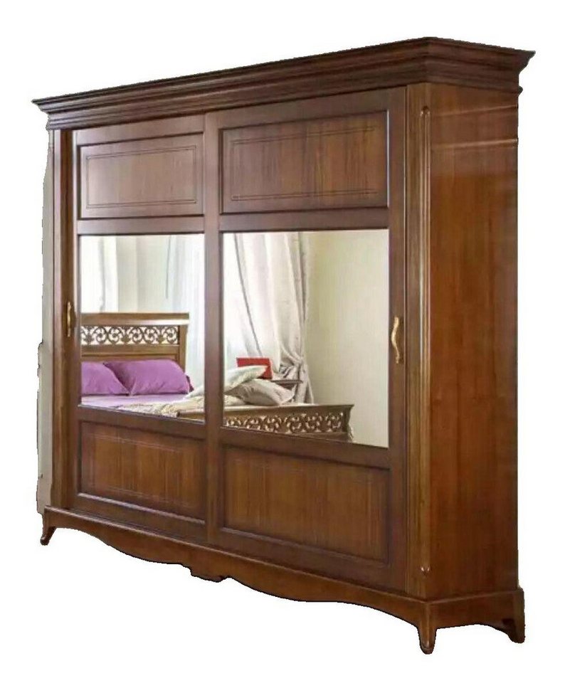 JVmoebel Kleiderschrank Schlafzimmermöbel Kleiderschrank mit Spiegel Massivholz Design Italien (1-St., Kleiderschrank) Made in Europa von JVmoebel