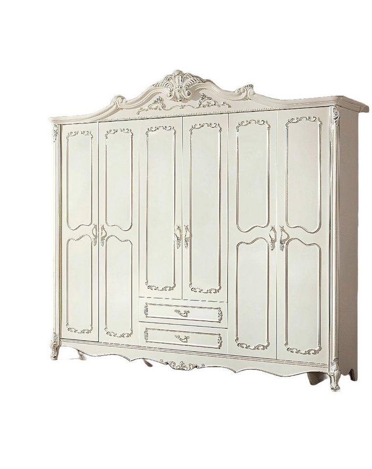 JVmoebel Kleiderschrank Schränke Schrank Schrankwand 6 Türen Echtholz Möbel Schlafzimmer Weiß Made in Europa JVmoebel Kleiderschrank Schränke Schrank Schrankwand 6 Türen Echtholz Möbel Schlafzimmer Weiß Made in Europa von JVmoebel