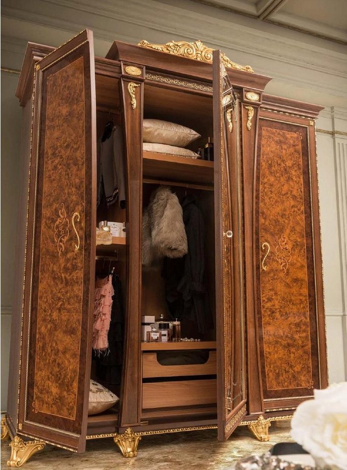 JVmoebel Kleiderschrank Schrank Massive Schlafzimmer Möbel Italien Echtholz Kleiderschrank Made in Europa von JVmoebel