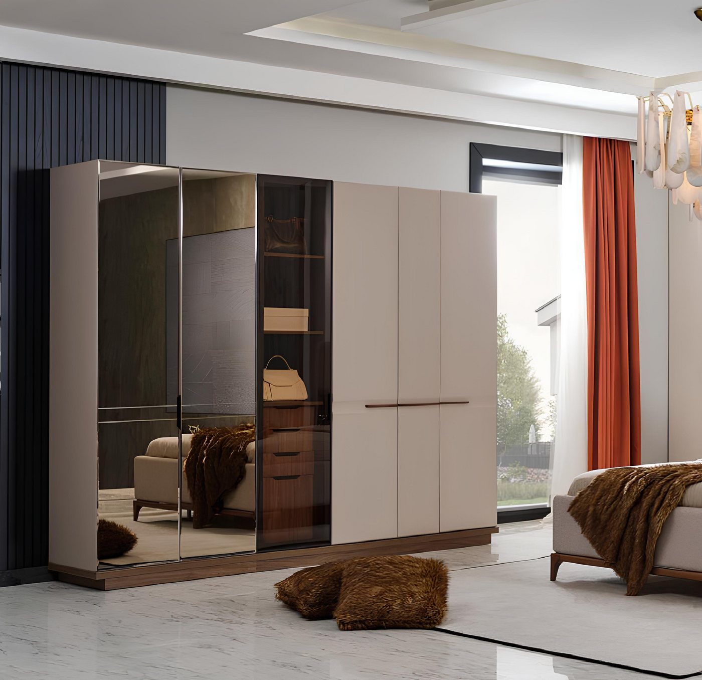 JVmoebel Kleiderschrank Schrank Möbel Schränke Schlafzimmer Garderobenschrank modern (Kleiderschrank) Made in Europa von JVmoebel