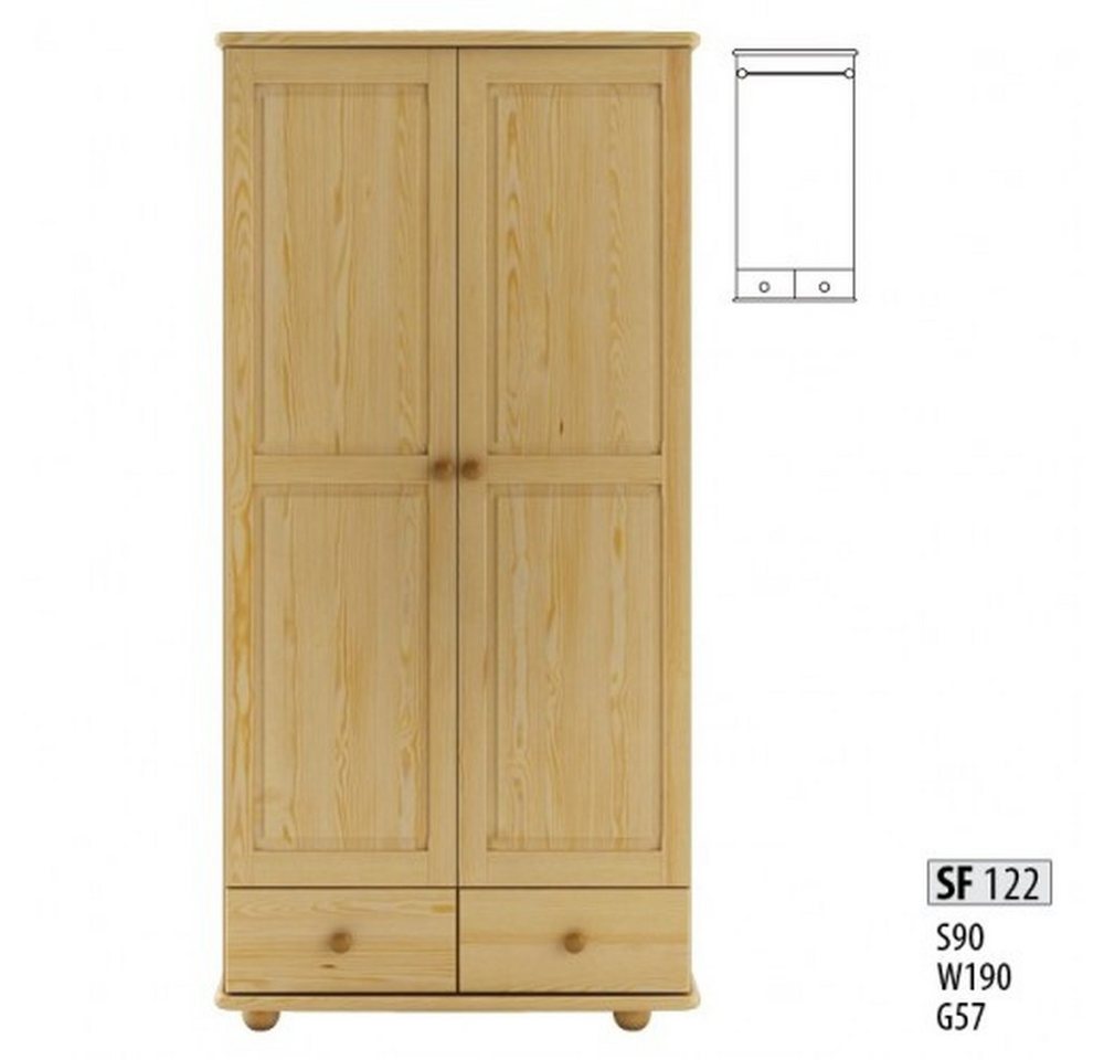 JVmoebel Kleiderschrank Vollholz Garderobenschrank für Schlafzimmer – Natur Möbel Made in Europa JVmoebel Kleiderschrank Vollholz Garderobenschrank für Schlafzimmer – Natur Möbel Made in Europa von JVmoebel