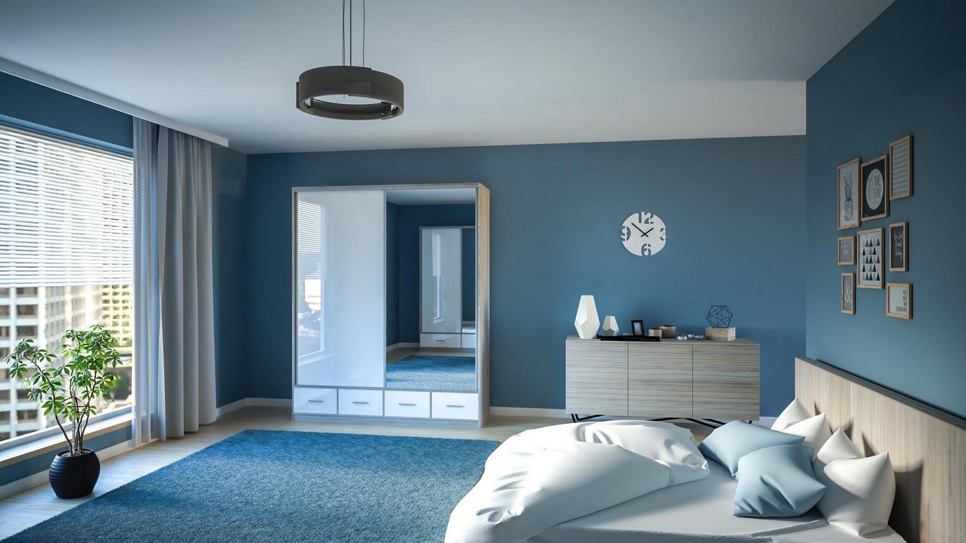 JVmoebel Kleiderschrank Weißer Wohnzimmerschrank für Akten und Bücher Made in Europa JVmoebel Kleiderschrank Weißer Wohnzimmerschrank für Akten und Bücher Made in Europa von JVmoebel