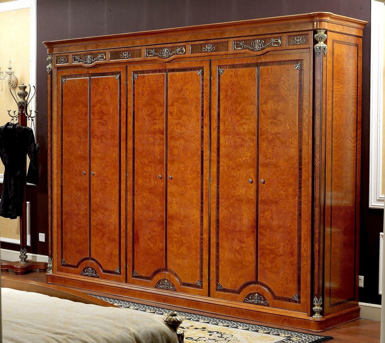 JVmoebel Kleiderschrank XXL BIG Kleiderschrank 6 Türen Antik Stil Barock Rokoko Holz von JVmoebel