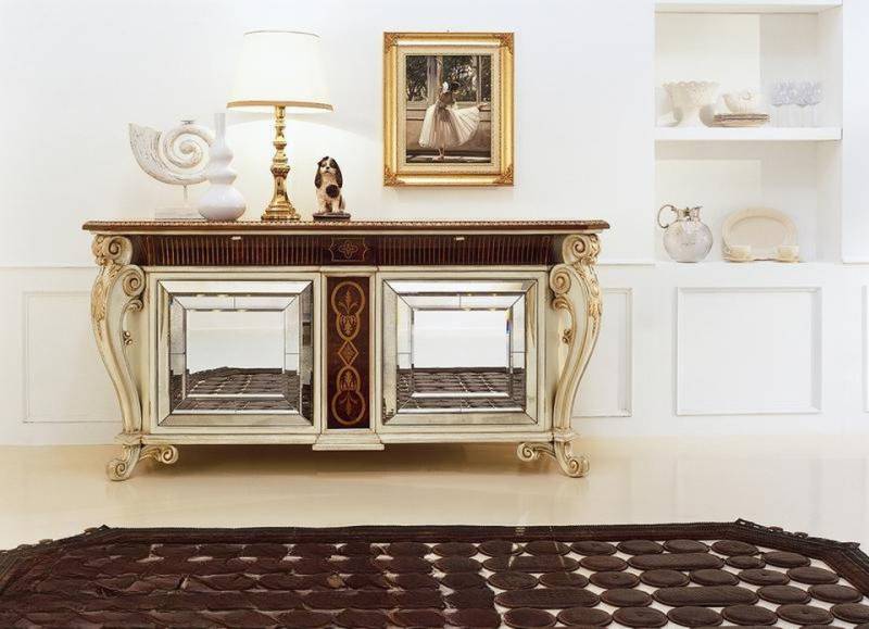 JVmoebel Kombikommode Anrichte Sideboard Weiß Design Anrichten Konsole Holz Schrank (Kombikommode), Made in Europa von JVmoebel