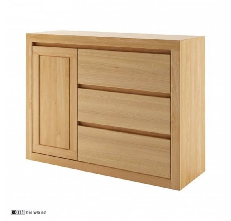 JVmoebel Kombikommode Echte Holzkommode im Landhausstil aus Eiche (Kommode), Made in Europa von JVmoebel