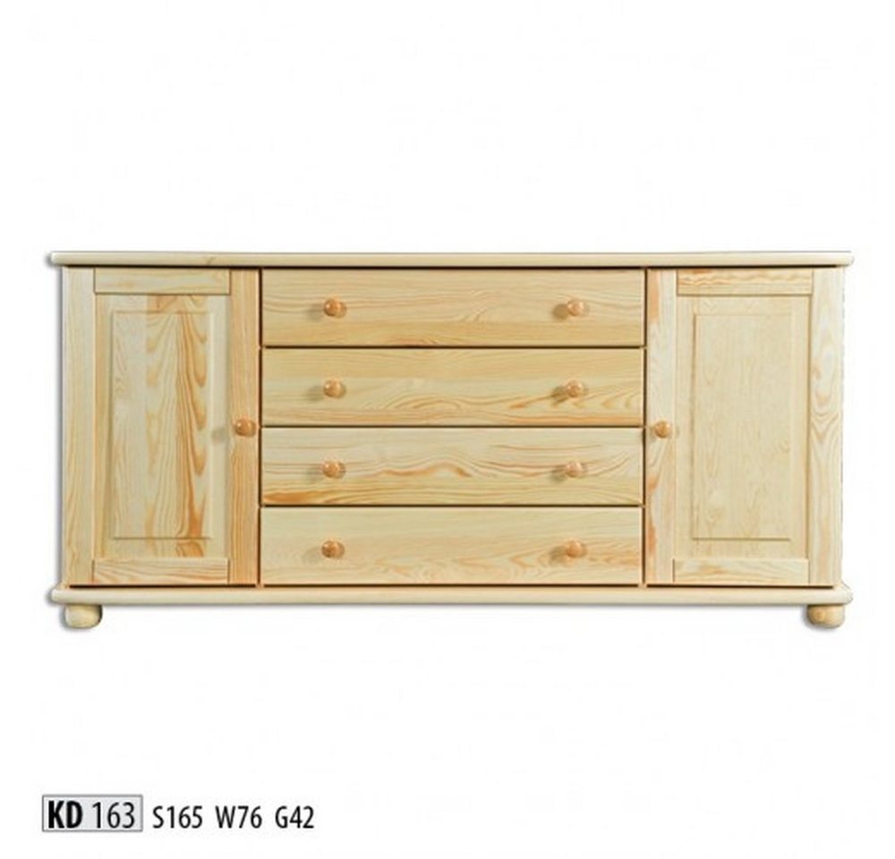 JVmoebel Kombikommode Echtholz Sideboard Anrichte Kommode Lowboard Massivholz Design (1 St., Kombikommode), Made in Europa von JVmoebel