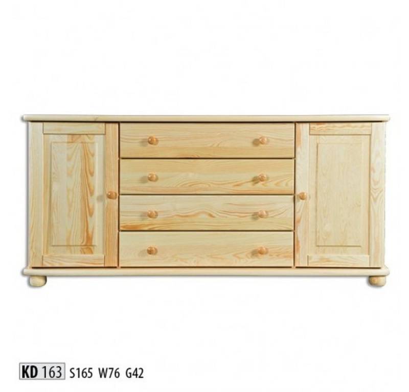 JVmoebel Kombikommode Echtholz Sideboard Anrichte Kommode Lowboard Massivholz Design (1 St., Kombikommode), Made in Europa von JVmoebel