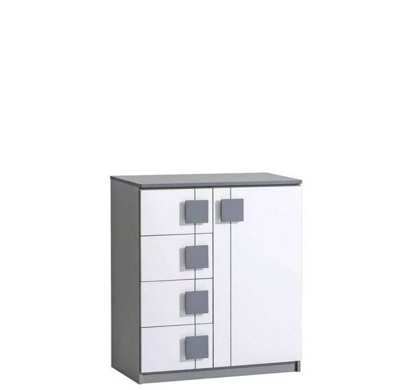 JVmoebel Kombikommode Grau Kommode für Wohnzimmer oder Jugendzimmer – Sideboard Schrank (Kommode), Made in Europa von JVmoebel