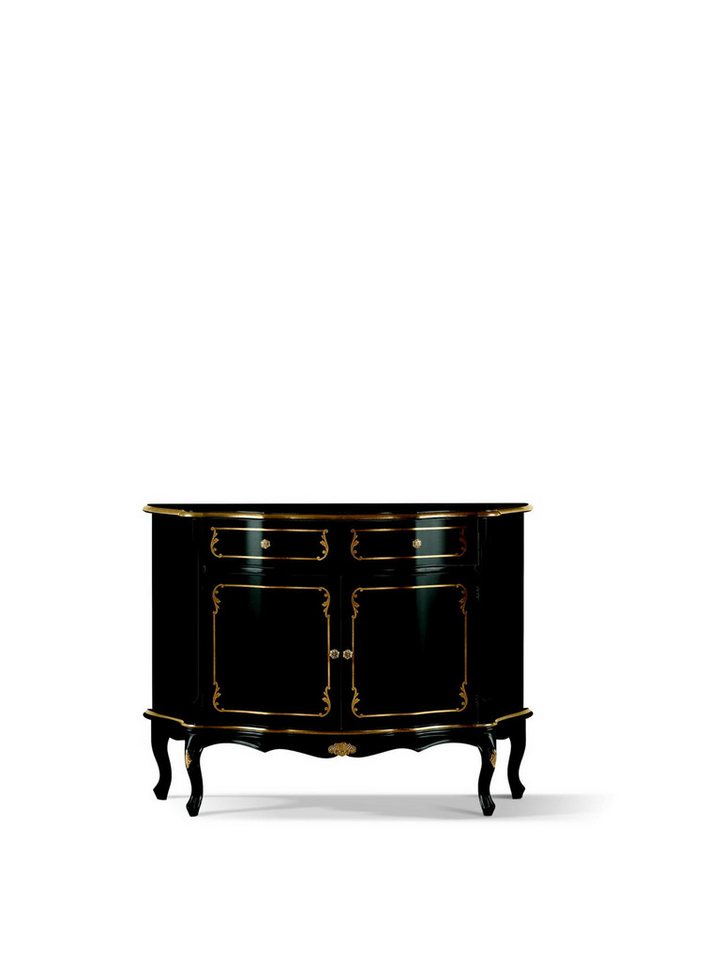 JVmoebel Kombikommode Italienische schwarze Holzkommode für das Wohnzimmerbuffet (Kombikommode), Made in Europa von JVmoebel