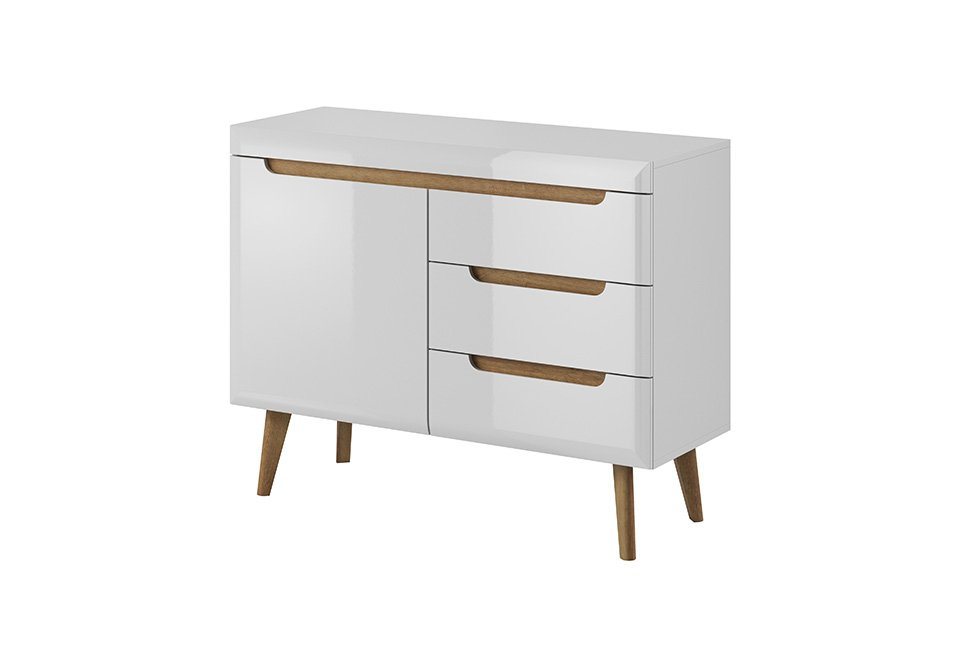 JVmoebel Kommode, Hochglanz Neu Kommode Sideboard Schrank Regal 107cm Schränke Regale von JVmoebel