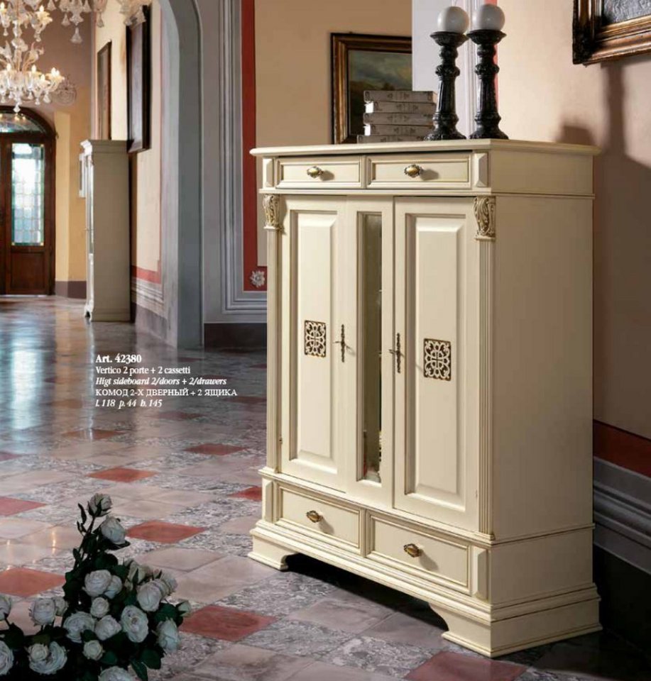 JVmoebel Kommode, Kommode Anrichte Schrank Sideboard Garderobe Italienische Möbel Antik Stil Holz von JVmoebel