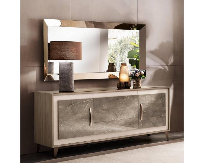 JVmoebel Kommode Buffet Spiegel 2tlg Kommoden Holz Möbel Sideboard arredoclassic von JVmoebel