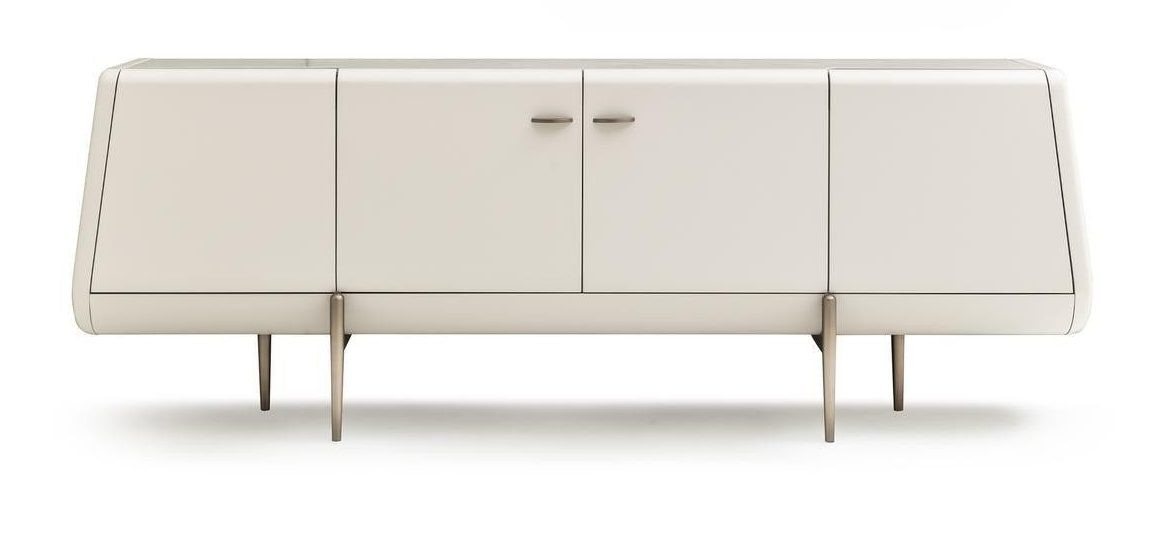 JVmoebel Sideboard Designer Lowboard Beige - Modernes Sideboard aus Holz Anrichte, Made in Europe von JVmoebel