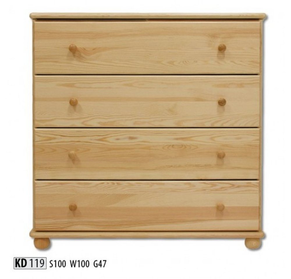 JVmoebel Kommode Echtholz Sideboard Kommode Anrichte Möbel Schränke massiv, Made in Europa von JVmoebel