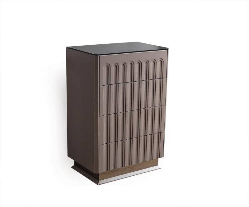 JVmoebel Kommode Elegante Braune Holzkommode mit 4 Türen für optimalen Stauraum (1 St., Kommode), Made in Europa von JVmoebel