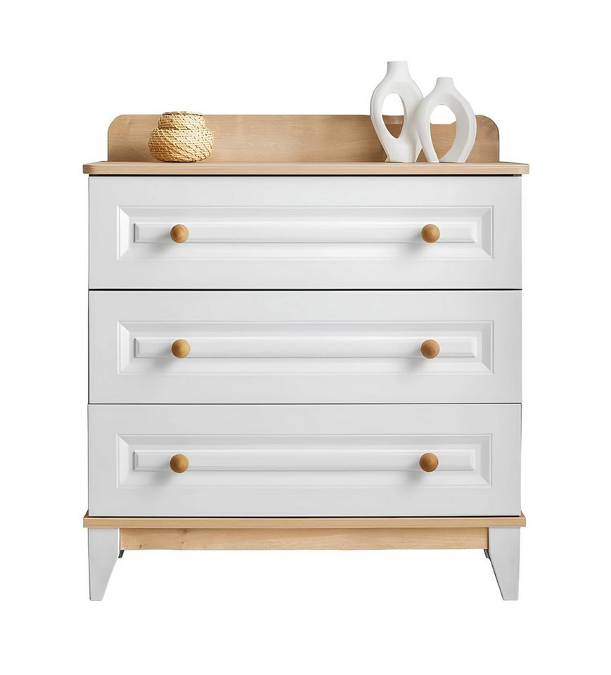 JVmoebel Kommode Hochwertige Kommode Schlafzimmer 3-Schubladen Sideboard Holz Möbel (1 St., Kommode), Made in Europa von JVmoebel