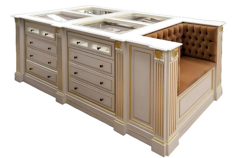 JVmoebel Kommode Insel Begehbarer Kleiderschrank Kommode Ankleide Zimmer Hocker, Made in Europa von JVmoebel