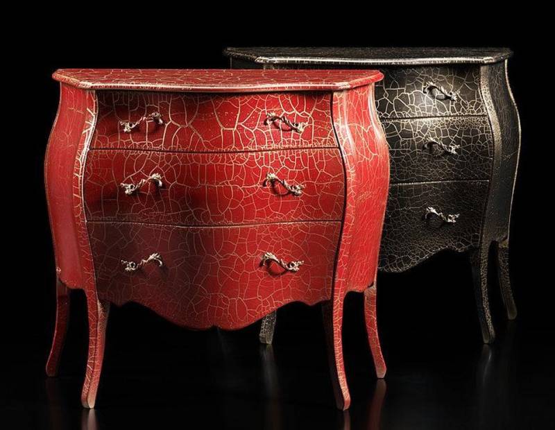 JVmoebel Schubkastenkommode Italienische Möbel Rot Kommode mit Schubladen Anrichte Kommoden Holz (Kommode), Made in Europa von JVmoebel