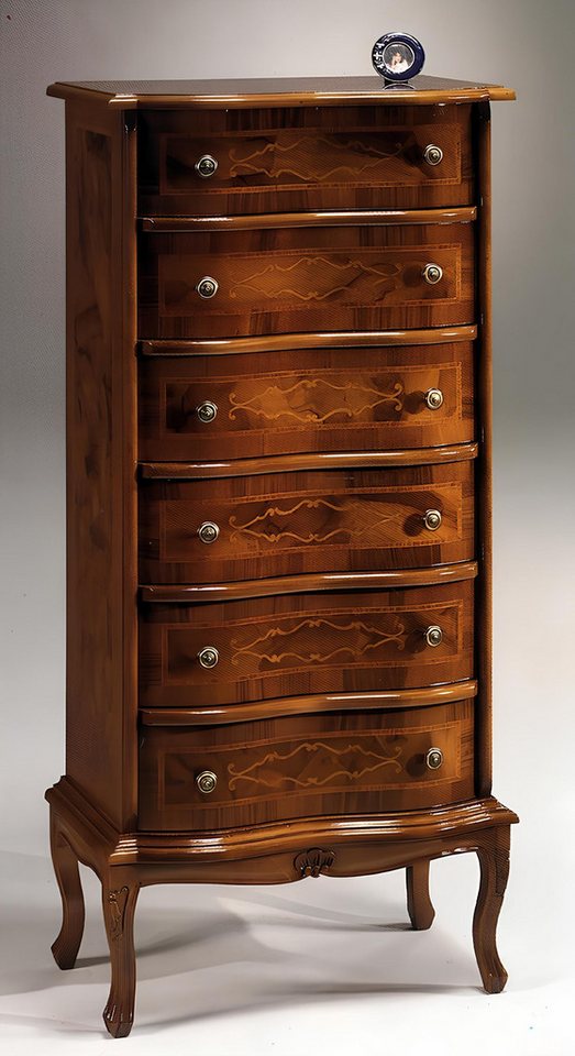 JVmoebel Kommode Italienischer Hochschrank aus massivem Holz in Braun (Kommode), Made in Italy von JVmoebel