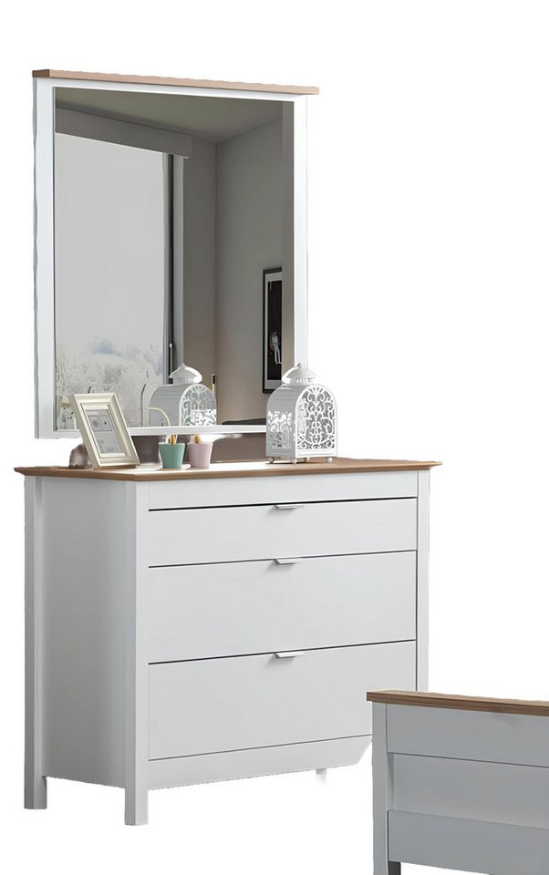 JVmoebel Kommode Kommode Anrichte Highboard Buffet Kommoden Spiegel Sideboard (Kommode mit Spiegel), Made in Europa von JVmoebel