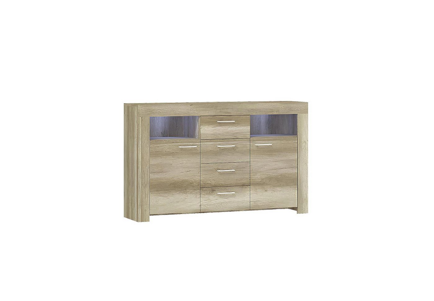 JVmoebel Kommode Sideboard Schrank 2 Türen MDF Holz Modern Einrichtungsstück (Kommode SK155), Made in Europa von JVmoebel