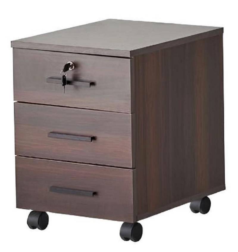 JVmoebel Kommode Moderne Schubladen für das Arbeitszimmer mit Rollen, braun, rechteckig (Kommode), Made in Europa von JVmoebel