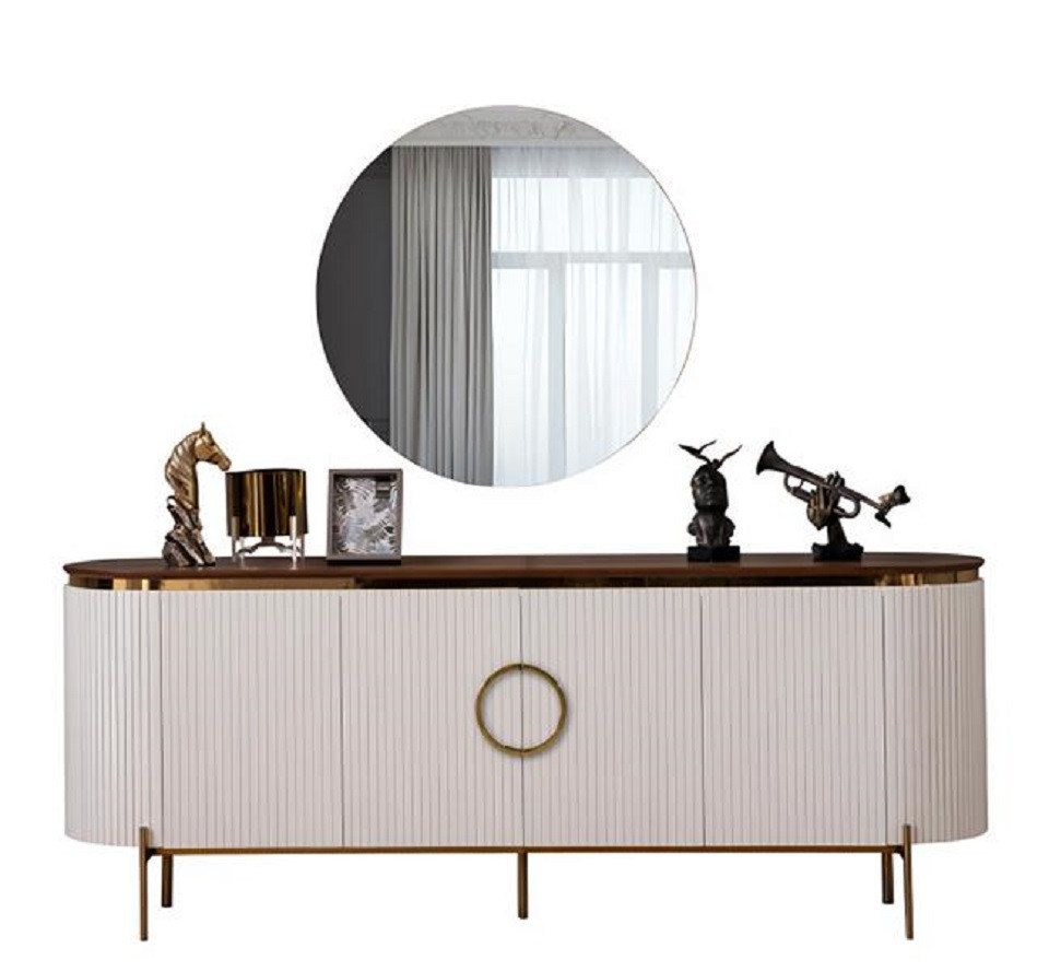 JVmoebel Kommode Modern Kommode mit Spiegel Stylisch Sideboard Schublade Wohnzimmer (2 St., Kommode mit Spiegel), Made in Europa von JVmoebel