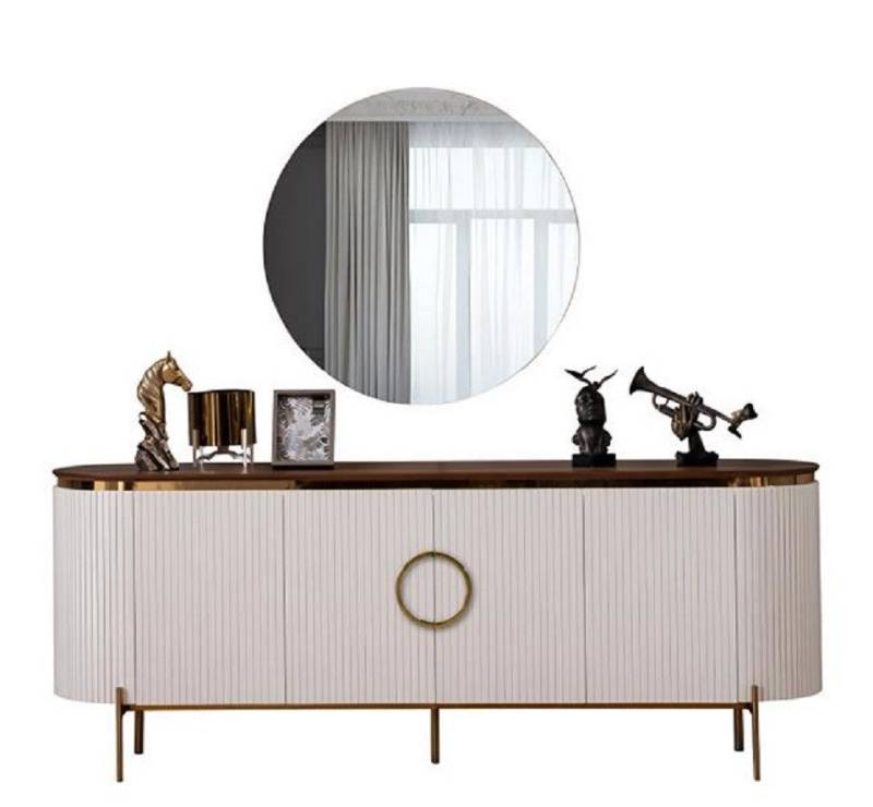 JVmoebel Kommode Modern Kommode mit Spiegel Stylisch Sideboard Schublade Wohnzimmer (2 St., Kommode mit Spiegel), Made in Europa von JVmoebel