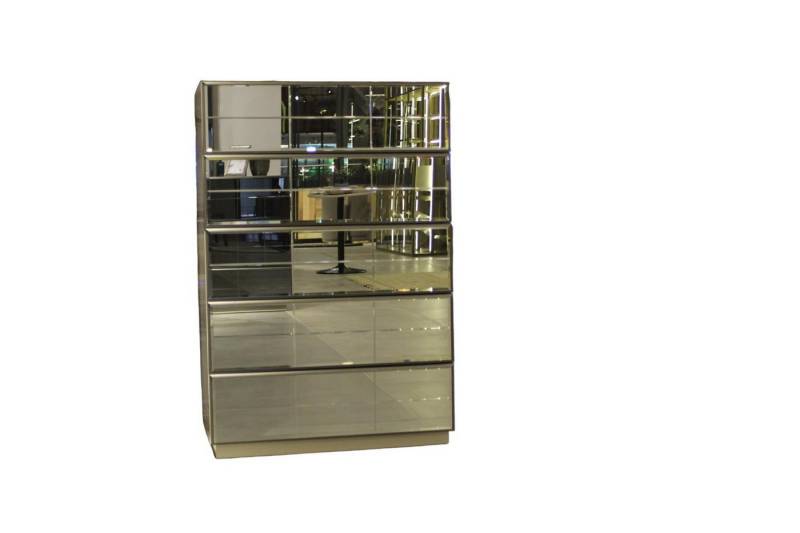 JVmoebel Kommode Moderne Glas Kommode Weiß Sideboard Schlafzimmer Loft Neu, Made in Europe von JVmoebel
