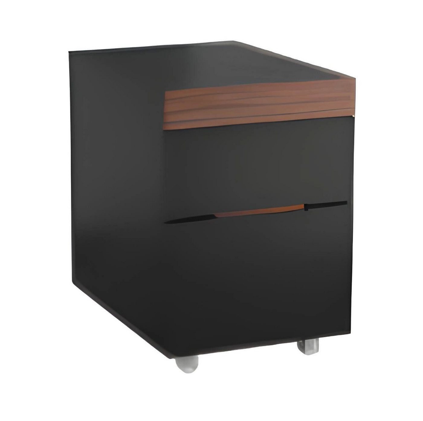 JVmoebel Rollcontainer Moderne Kommode braun schwarz Designer Büromöbel Arbeitszimmer Luxus, (1 St., Kommode), Made in Europa von JVmoebel