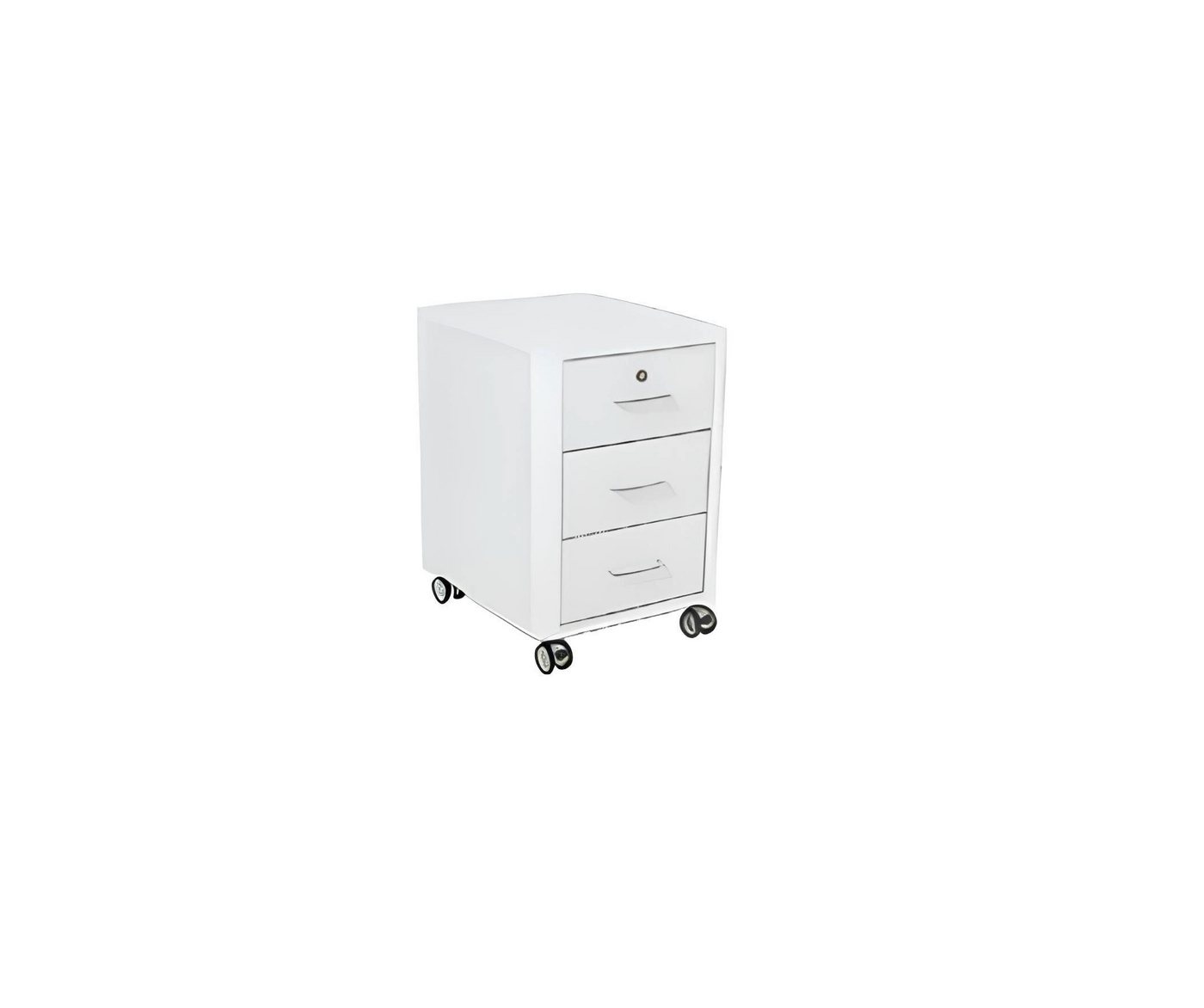 JVmoebel Kommode Moderne weiße Kommode Schubladen Luxus-Büromöbel Holz Rollen Modern (1 St., Kommode), Made in Europa von JVmoebel