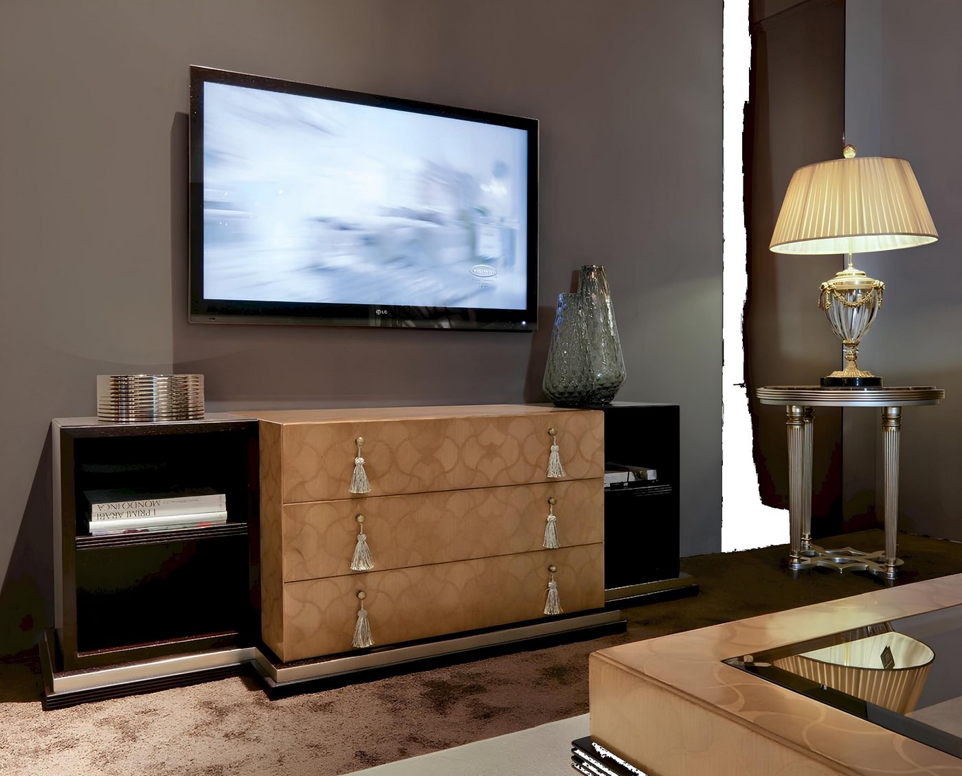 JVmoebel Schubkastenkommode RTV Kommode TV Ständer Sideboard Lowboard Modern Braun Wohnzimmer (RTV Kommode), Made in Europa von JVmoebel