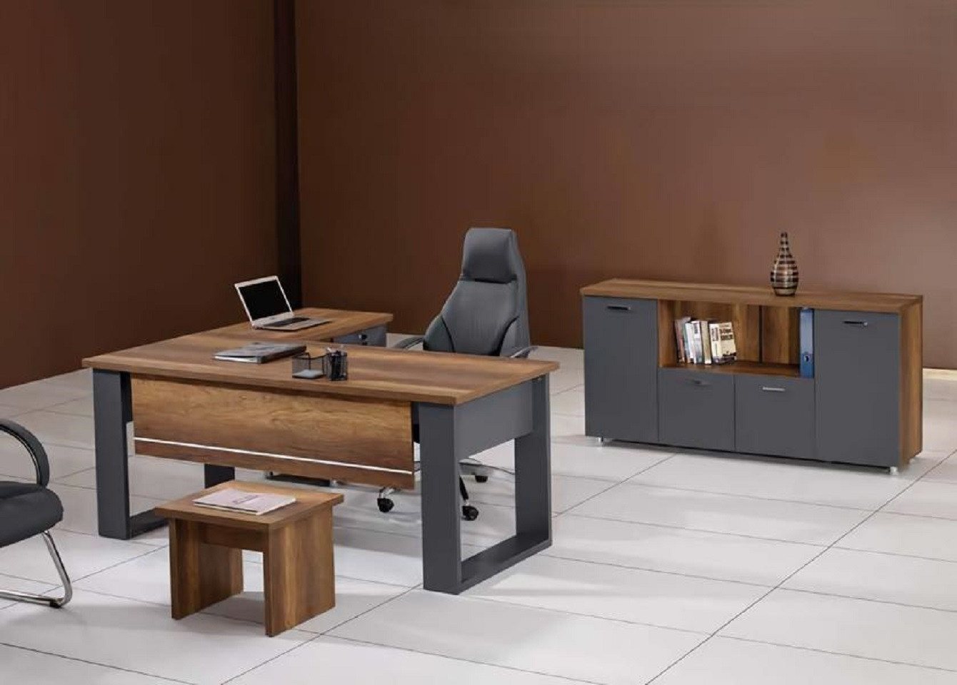 JVmoebel Büromöbel-Set Schreibtisch Arbeitsfläche Kommode Couchtisch Sideboard Arbeitszimmer, (5-tlg., Schreibtisch + Kommode + Arbeitsfläche + Couchtisch + Sideboard), Made in Europa von JVmoebel