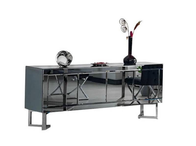 JVmoebel Kommode Sideboard Kommode Anrichte Esszimmer Grau Tisch Schrank Schränke (1 St., Sideboard), Made in Europa von JVmoebel