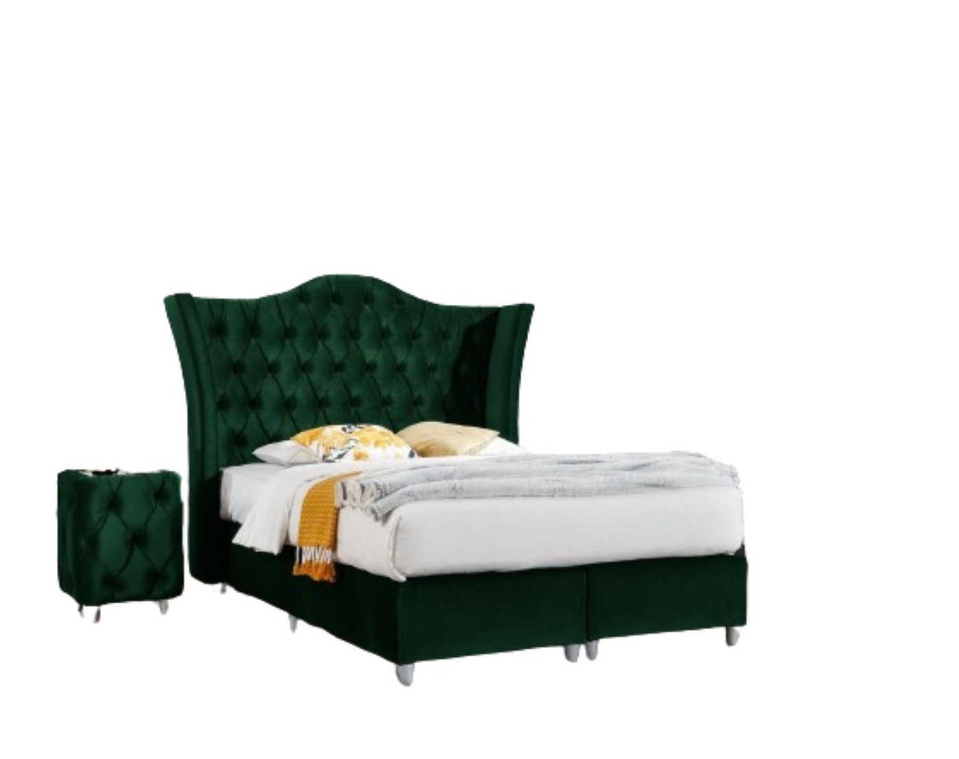 JVmoebel Komplettschlafzimmer Schlafzimmer Bett Nachttische Komplett Set Design Einrichtung Möbel, (3-St., Bett / 2x Nachttische) von JVmoebel