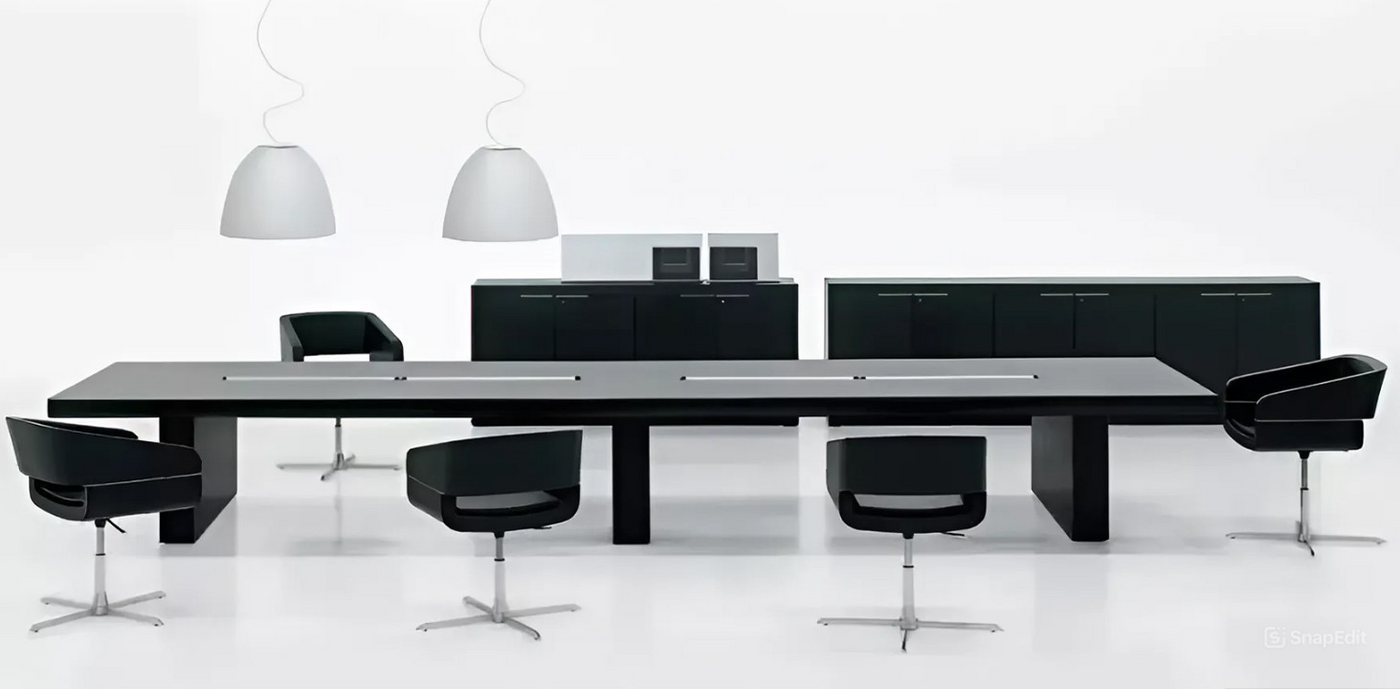 JVmoebel Konferenztisch Tisch Büro Holz Besprechungs Bürotisch Arbeitstisch Tische Schwarz, Made in Europa JVmoebel Konferenztisch Tisch Büro Holz Besprechungs Bürotisch Arbeitstisch Tische Schwarz, Made in Europa von JVmoebel