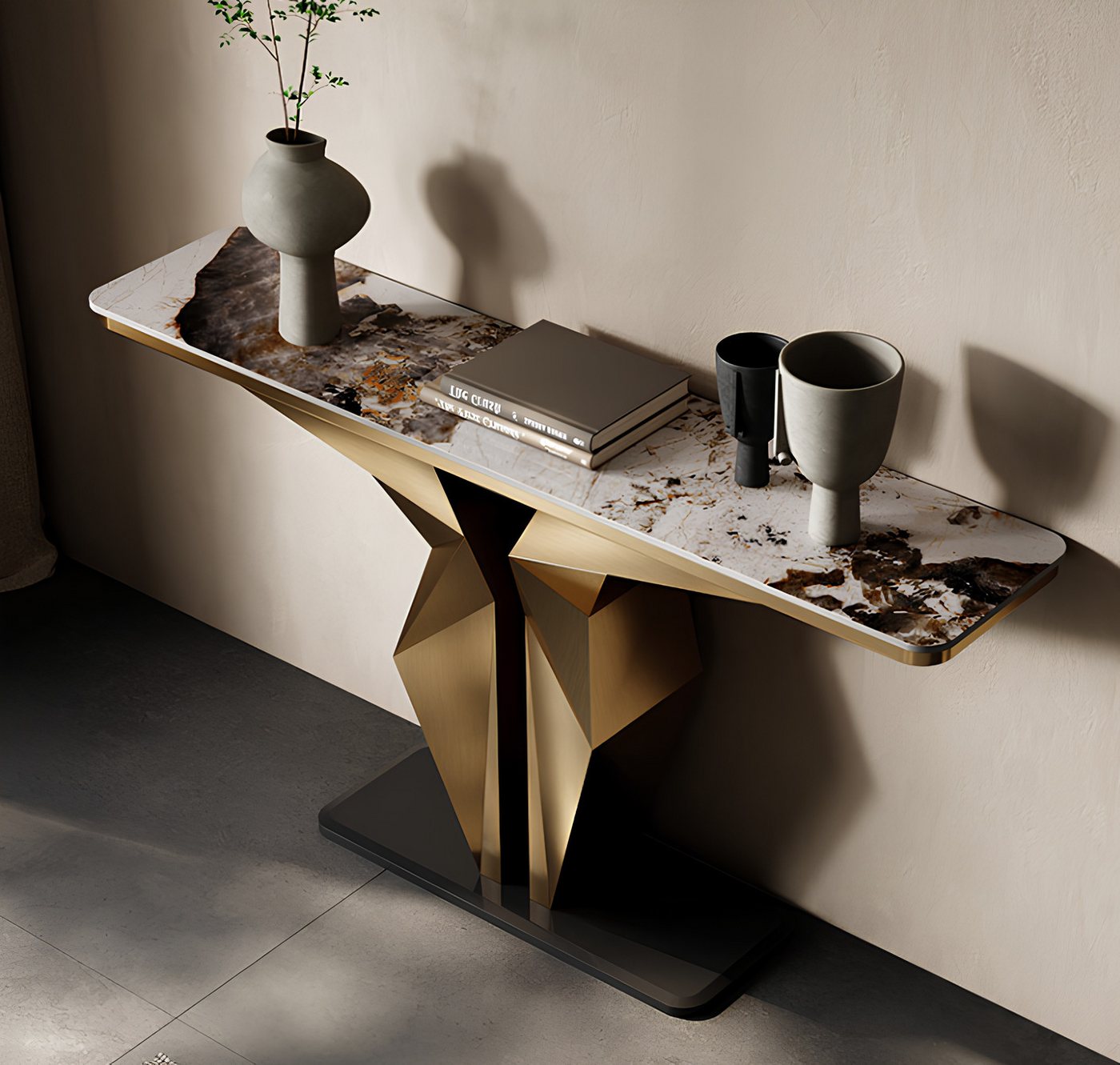 JVmoebel Konsolentisch Design Luxus Konsolentisch Sideboard Gold Wohnzimmer Möbel Neu (1-St., Konsolentisch), Made in Europa von JVmoebel