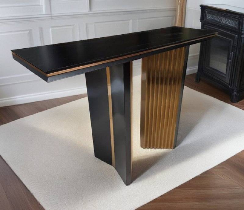 JVmoebel Konsolentisch Designer Luxus Konsolen Tische Holz Metall Gold Klassischer Sofort (1-St., Konsolentisch), Made in Europa von JVmoebel