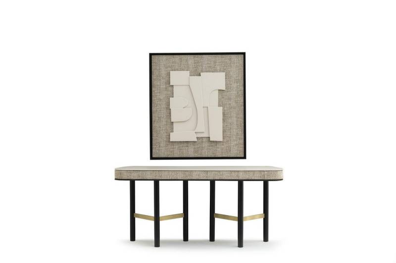 JVmoebel Konsolentisch Eleganter Beigefarbener Konsolentisch aus Holz mit modernem Design (2-St., Konsolentisch, Bild), Made in Europe von JVmoebel